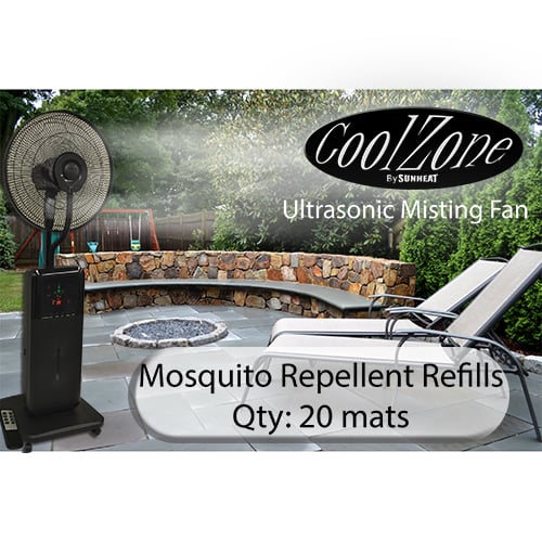 CoolZone Dry Mist Fan Mosquito Mats - 20 Pack
